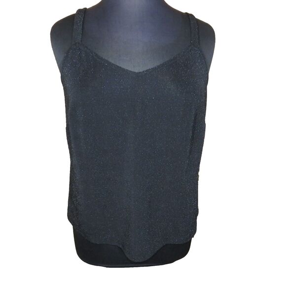 Alex Evenings Vintage Black Sparkly Dressy Tank Top Plus Size 2X - Picture 1 of 6